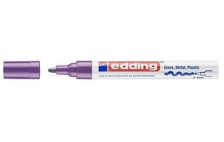 Pennarello indelebile Edding 750 - Punta tonda - Tratto da 2 a 4 mm - Inchiostro opaco - Asciugatura rapida - Colore viola