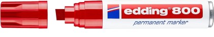 Edding 800 marcatore permanente Punta smussata Rosso 1 pz