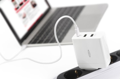 Caricabatteria Universale Da Viaggio Ednet Usb + Tipo C