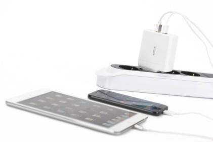 Caricabatteria Universale Da Viaggio Ednet Usb + Tipo C