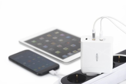 Caricabatteria Universale Da Viaggio Ednet Usb + Tipo C