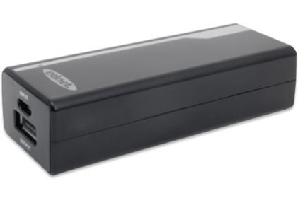 MINIBATTERIA UNIVERSALE PER TABLET/SMARTPHONE USB 5 VOLT 800MA CAPACITA  2200 MAH COLORE NERO