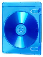 Custodia Singola Per Dvd/Blu Ray Colore Blu Con Tasca