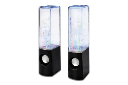 Coppia Altoparlanti Illuminati A Spruzzo D'Acqua 3 Watt Colore Nero