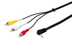Cavo Audio Video Con Connettori 1X3,5Mm Maschio 4 Poli - 3X Chinch. (Rca) Maschio 1,5 Mt