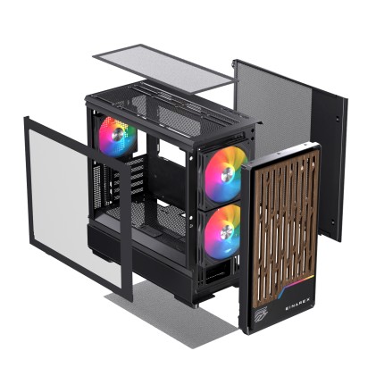 Case Microatx Gaming Pm400Rgbbk Microatx/Itx Black 3 X Rgb Fans