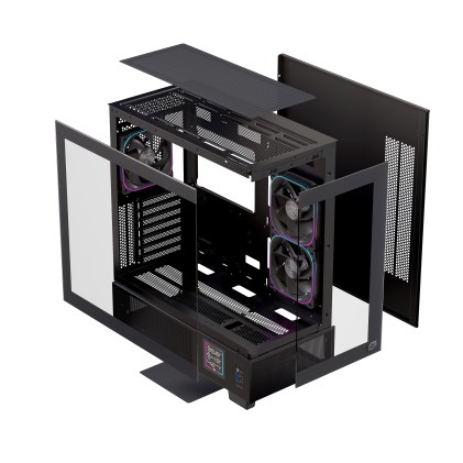 Case Atx Gaming S501D Rgb Black Atx Rgb Bk  Gaming 3 X Rgb Fans