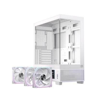 Case Atx Gaming S501D Rgb White Atx Rgb Bk  Gaming 3 X Rgb Fans