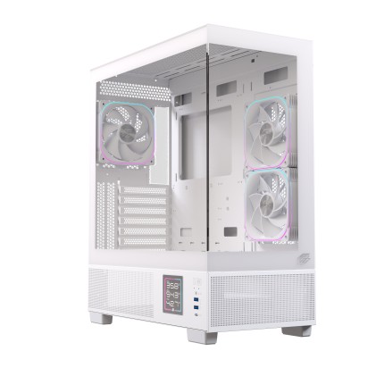 Case Atx Gaming S501D Rgb White Atx Rgb Bk  Gaming 3 X Rgb Fans