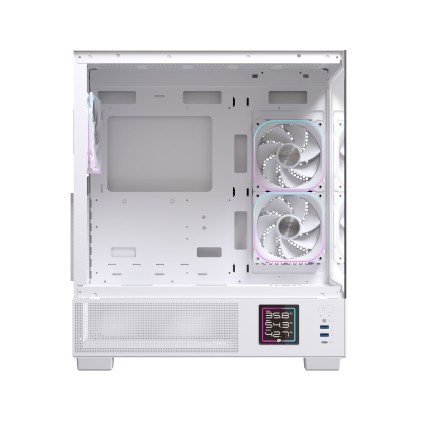 Case Atx Gaming S501D Rgb White Atx Rgb Bk  Gaming 3 X Rgb Fans
