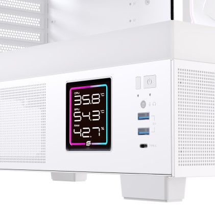 Case Atx Gaming S501D Rgb White Atx Rgb Bk  Gaming 3 X Rgb Fans
