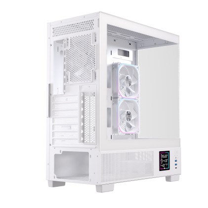 Case Atx Gaming S501D Rgb White Atx Rgb Bk  Gaming 3 X Rgb Fans