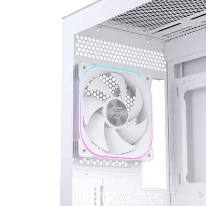 Case Atx Gaming S501D Rgb White Atx Rgb Bk  Gaming 3 X Rgb Fans