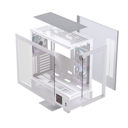 Case Atx Gaming S501D Rgb White Atx Rgb Bk  Gaming 3 X Rgb Fans