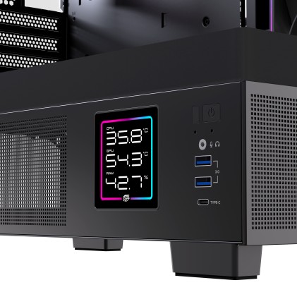 Case Matx Gaming S501D Rgb Black Matx Rgb Bk  Gaming 3 X Rgb Fans