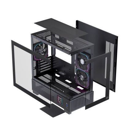 Case Matx Gaming S501D Rgb Black Matx Rgb Bk  Gaming 3 X Rgb Fans