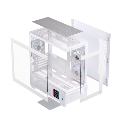 Case Matx Gaming S501D Rgb White Matx Rgb Wh Gaming 3 X Rgb Fans