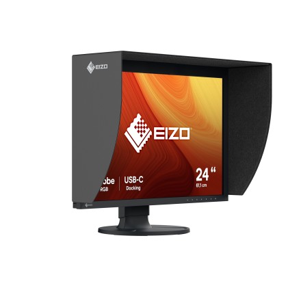 Eizo Monitor 24", 16:10, 1920X1200, Wide Gamut, Ips Lcd, Calibration Sensor, 400 Cd/Sqm, Usb-C (Disp