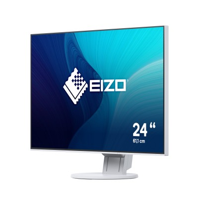 Eizo Monitor 24,1 Led Ips 16:10 1920X1200 350 Cdm, Dvi/Dp/Hdmi, Pivot, Flexscan Ev2456-Wt, Bianco