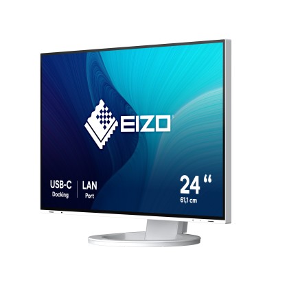 Eizo Monitor 24,1 Led Ips 16:10 1920X1200 5Ms 350 Cdm, Dp/Hdmi, Pivot, Usb-C Lan, Flexscan Ev2495-Wt