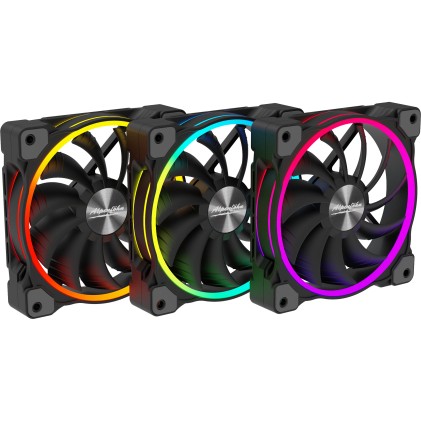 Alpenf&ouml;hn Wing Boost 3 Case per computer, ventiole 12 cm Nero 3 pz