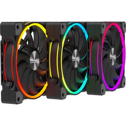 Alpenf&ouml;hn Wing Boost 3 Case per computer, ventiole 12 cm Nero 3 pz