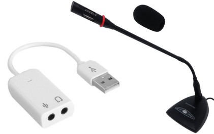 Microfono Empire Da Tavolo 3,5Mm + Sched Audio Usb Audio/Mic Integrata