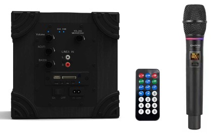 Speaker Empire Portatile Qubo Con Microfono 100W Micr.Ice Incluso