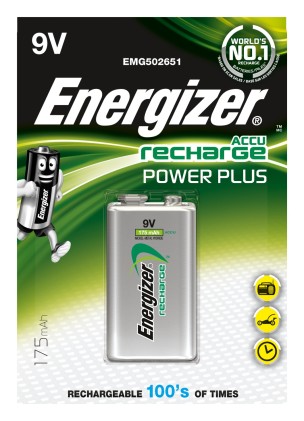 Batteria 9V Ricaricabile Energizer Accu Hr22