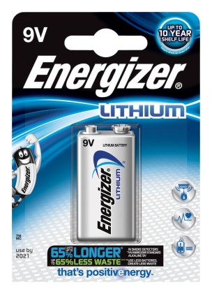 Batteria 9V Energizer Lithium 9V