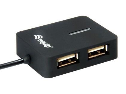 Equip 128952 hub di interfaccia USB 2.0 480 Mbit/s Nero