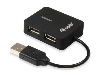 Equip 128952 hub di interfaccia USB 2.0 480 Mbit/s Nero