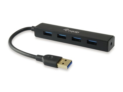 Equip 128953 hub di interfaccia USB 3.2 Gen 1 (3.1 Gen 1) Type-A 5000 Mbit/s Nero