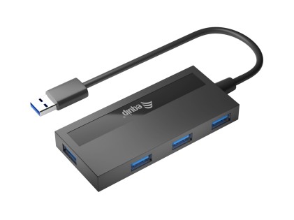 Equip 128956 hub di interfaccia USB 3.2 Gen 1 (3.1 Gen 1) Type-A 5000 Mbit/s Nero