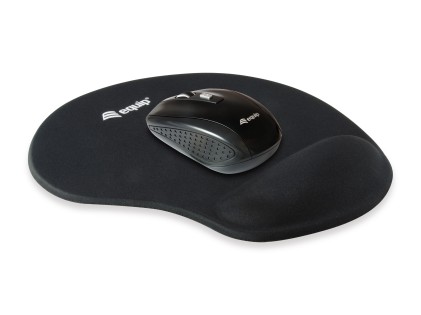 Tappetino Mouse Pad Gel Nero Supporto Polso