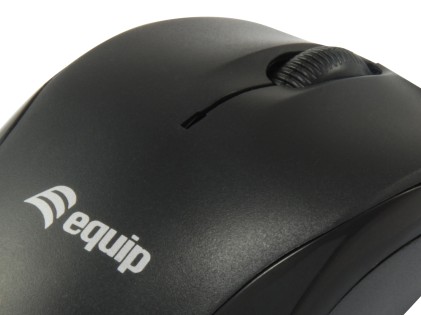 Equip Mouse USB con Cavo Retrattile 1000dpi - 3 Pulsanti - Uso Ambidestro - Colore Nero