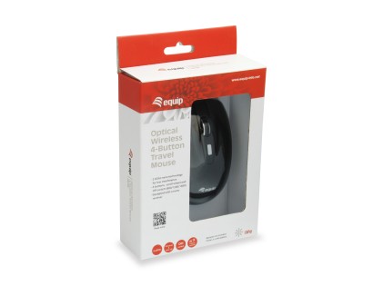 Equip Mouse Wireless USB 1600dpi - 3 Pulsanti - Uso Ambidestro - Colore Nero