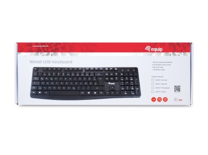 Equip 245211 tastiera USB QWERTY Spagnolo Nero