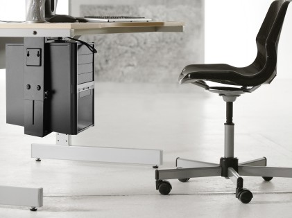 Equip 650892 supporto per CPU Porta CPU sotto scrivania Nero