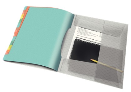 Classificatore Colour'Breeze Esselte con 12 Schede Multicolor - Per Formato A4 - 3 Alette sul Retro - Polipropilene Goffrato - Chiusura con Gomma Elastica - Colore Traslucido