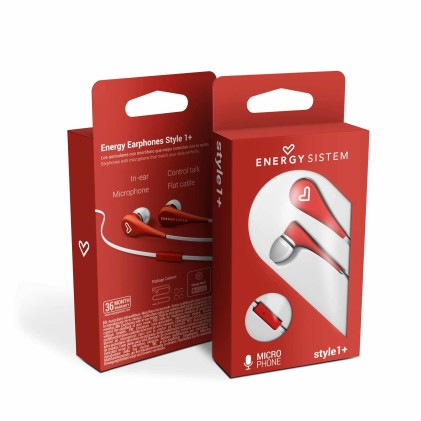 Energy Sistem Style 1+ Auricolare Cablato In-ear Musica e Chiamate Rosso