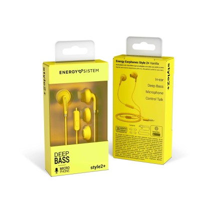 Energy Sistem Style 2+ Auricolare Cablato In-ear Musica e Chiamate Giallo