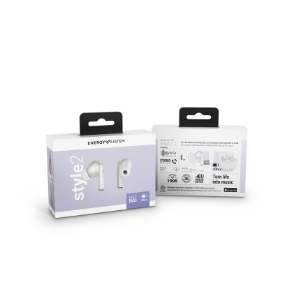 Energy Sistem Style 2 Auricolare True Wireless Stereo (TWS) In-ear Musica e Chiamate Bluetooth Bianco