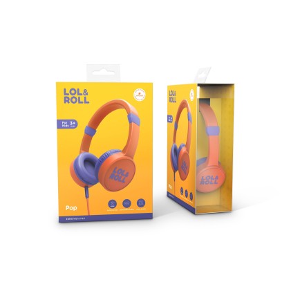 Energy Sistem Lol&Roll Pop Auricolare Cablato A Padiglione MUSICA Arancione, Viola