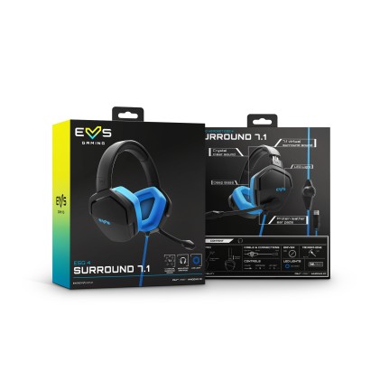 Energy Sistem ESG 4 BLUE cuffia e auricolare Cuffie Cablato A Padiglione Giocare USB tipo A Blu
