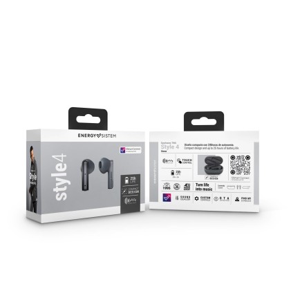 Energy Sistem Style 4 Cuffie True Wireless Stereo (TWS) In-ear Musica e Chiamate USB tipo-C Bluetooth Grigio