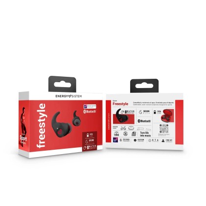 Energy Sistem Freestyle Auricolare True Wireless Stereo (TWS) In-ear Sport Bluetooth Nero, Rosso