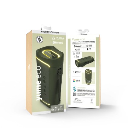Energy Sistem Yume ECO Altoparlante portatile stereo Verde, Giallo 15 W