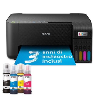 Epson Multifunzione Ink A4 Colore, Ecotank Et-2860, 33Ppm, Usb/Wifi, 3 In 1