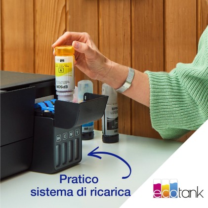 Epson Multifunzione Ink A4 Colore, Ecotank Et-2860, 33Ppm, Usb/Wifi, 3 In 1